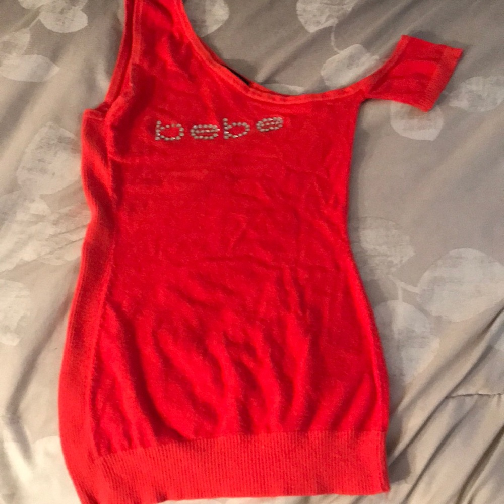 Bebe red off shoulder